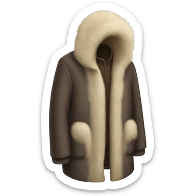 coat furry sticker