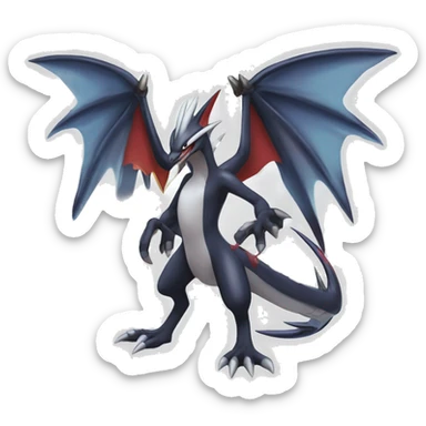 Edgy Cool Nargacuga-Noivern-Latias-Silvally-Garchomp-Pokémon Full Body sticker