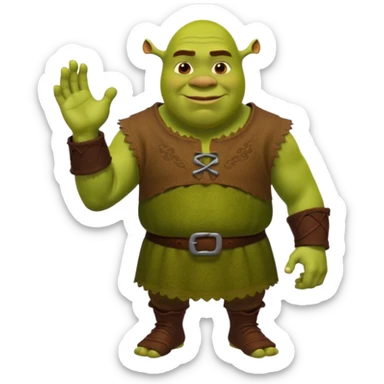 Shrek with big feet sticker