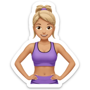 pilates girl happy expression sticker