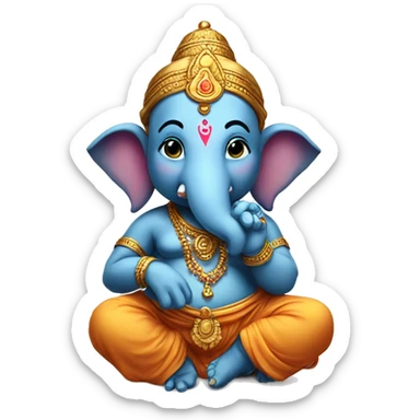 Little hindu god ganesh  sticker