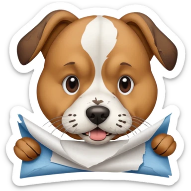 Dog eat homework sticker