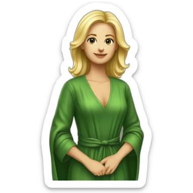 une avocate blonde avec la robe d'avocate sticker