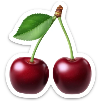 i want realistic dark cherries sticker