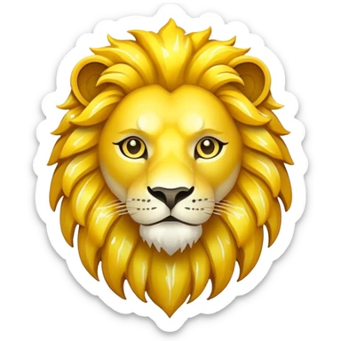 glitter yellow and white pokemon crystal light lion sticker