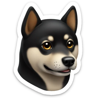 Black Shiba Inu  sticker