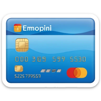 credit card with numbers sticker