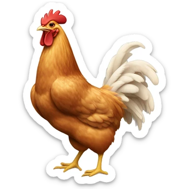 Chicken dancing sticker