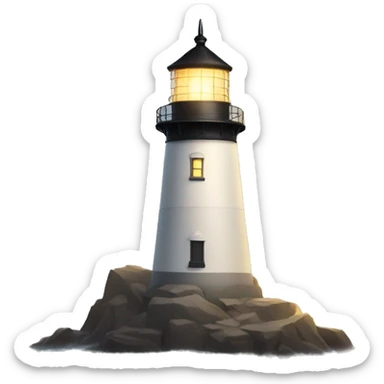 Light house shining beacon of light sticker