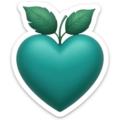 Corazón turquesas oscuro, más oscuro tirando a. Verde un poco mas azulado verdosos sticker