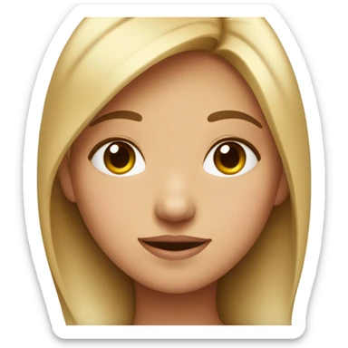 A girl who blushes and looks on the side sticker