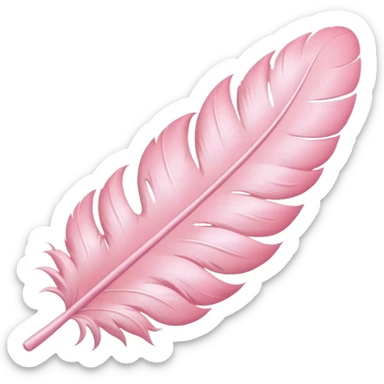 Pastel pink feather wing sticker