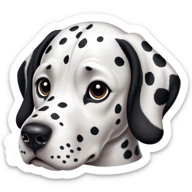 dalmatian dog face sticker