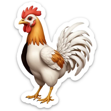 energetic headless chicken running sticker