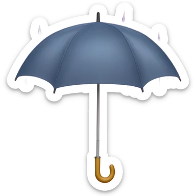 Rain with a Pink umbrella underneath  sticker