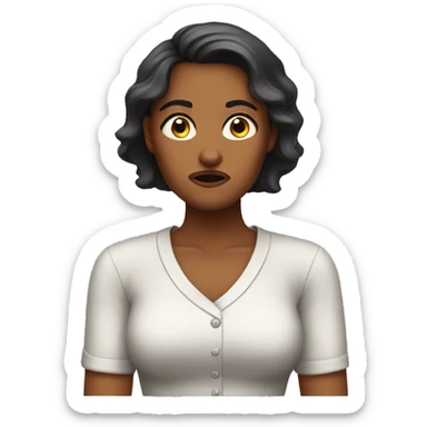 Annoyed women rolling eyes sticker