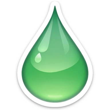 Gota de agua de color verde sticker