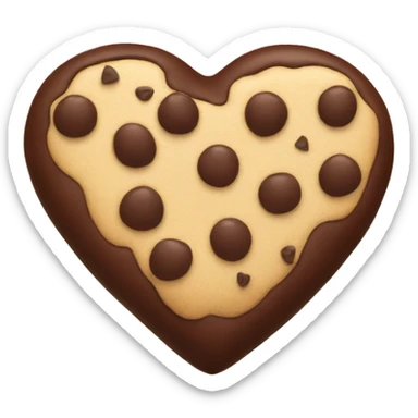 Chocolate chip heart  sticker