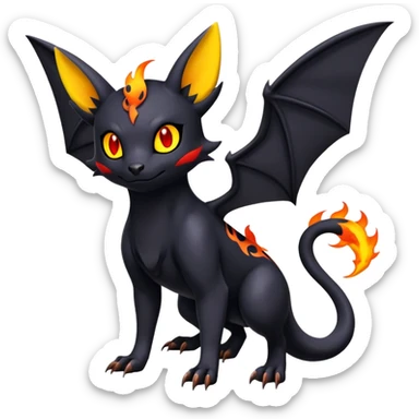 Salandit-Umbreon-Noibat-Litten-Hybrid (Full body) sticker