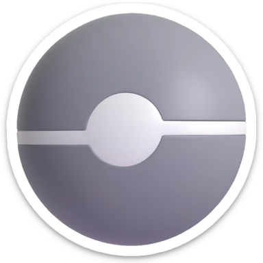 Mercury emoji, smooth gray ball, moon-like, with white scars from impacts and lighter plains sticker