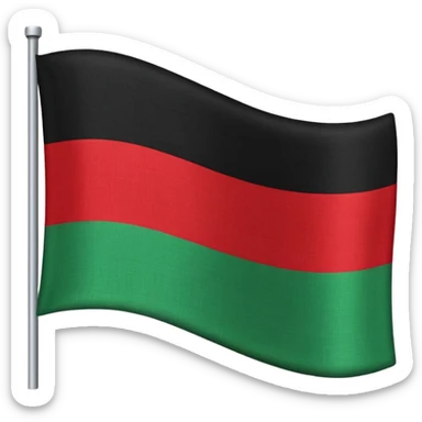 plain Flag with Red, Black and Green horizontal stripes flag   sticker
