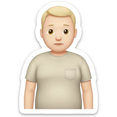 skinny fat man sticker