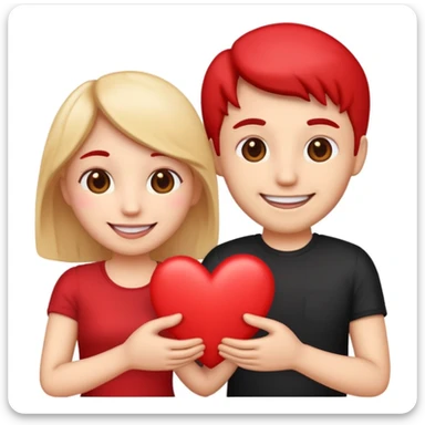 cute emoji representing a couple's agreement for a lasting relationship sticker