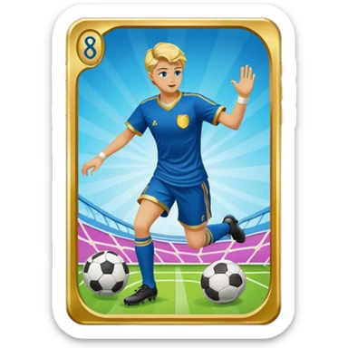 carta dei tarocchi magic che gioca a calcio sticker