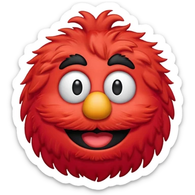 Elmo face sticker