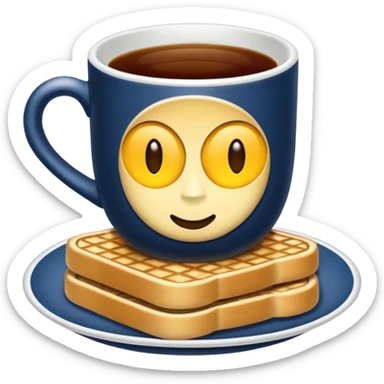 Tost ile çay kaşarlı sucuklu bir tost ve çay bardağında bir çay sticker