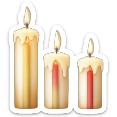 christmas candles with decor sticker