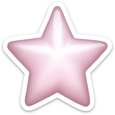 pale pink star sparkle sticker