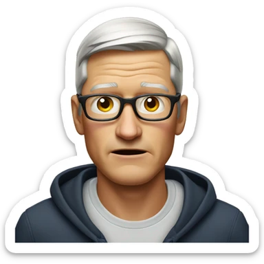 tim cook is shocked sticker
