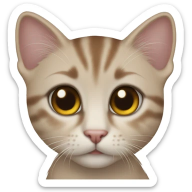 bangel kitten with brown eyes sticker