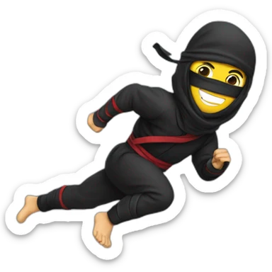 ninja runing sticker