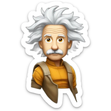 Einstein like A supersaiyan sticker