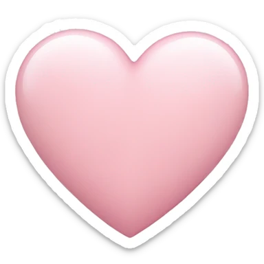 light pink heart sticker