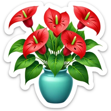 orchidee - sonnenblume - anthurienstrauss - ohne blumenvase, ohne blumentopf sticker