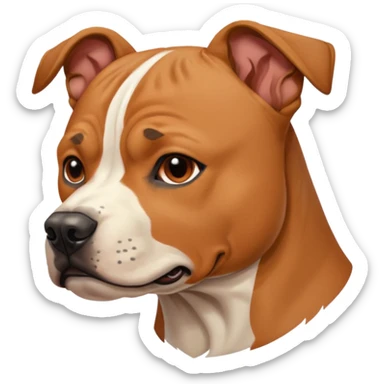 Amstaff dog flicking me off sticker