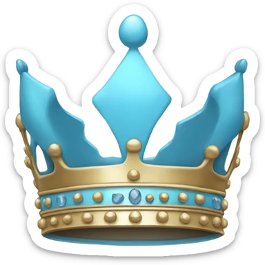 Light blue crown sticker