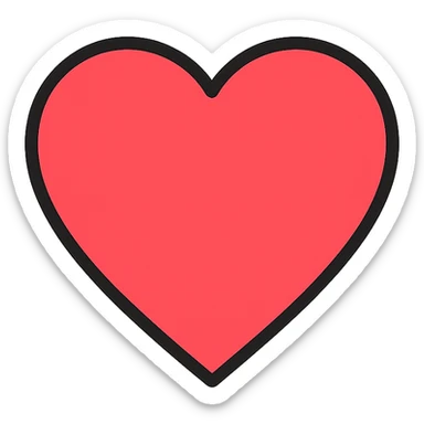 color outline icon of a heart sticker