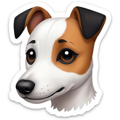 Jack russel terrier with black markings sticker
