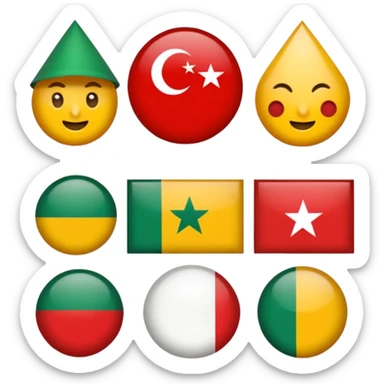 Kürdistan bayrağı emoji 🇹🇯 bunun gibi sticker