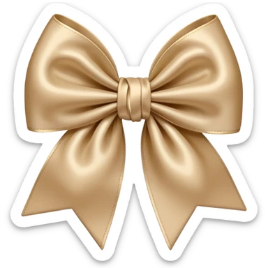 Beige bow sticker