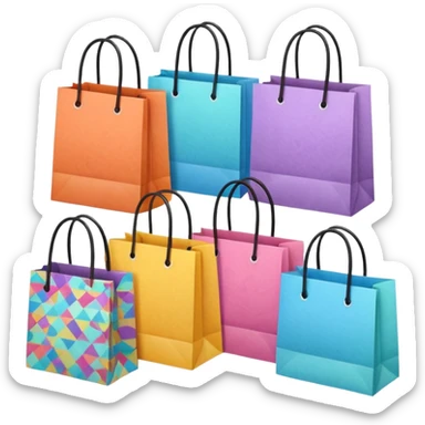 aesthetic shopping bags sticker