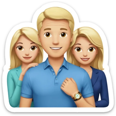 Rapper Blonde man with so much beatiful girls and he have a rolex sticker