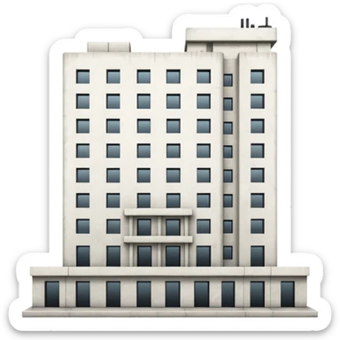 Berghain exterior, white background sticker
