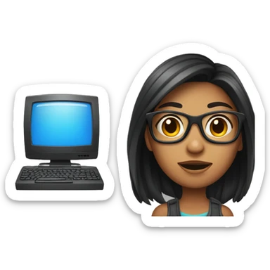 my girlfriend nerd who plays computer games sticker