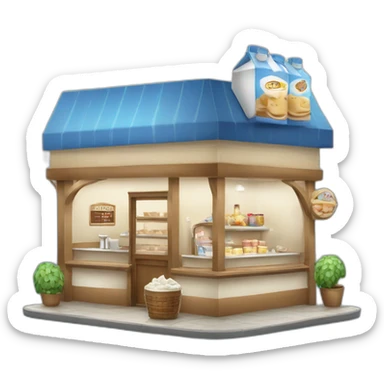 Milk and Dairy shop that look like a bar sticker