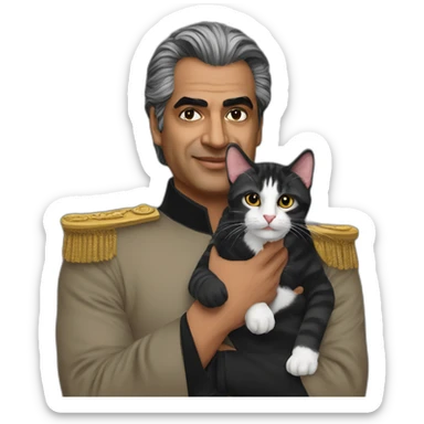 Yahya khan with his cat sticker